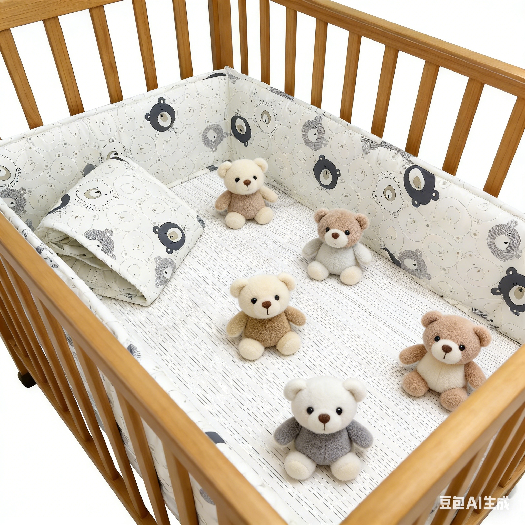 Baby Nursery Glider - Solid Color Baby Crib Fence Cotton