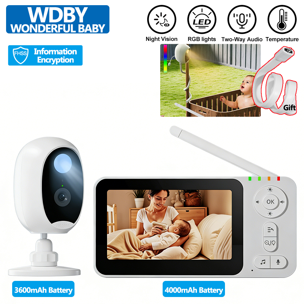 Baby Monitor Split Screen - 4.3-inch Intelligent Baby Monitor Camera with