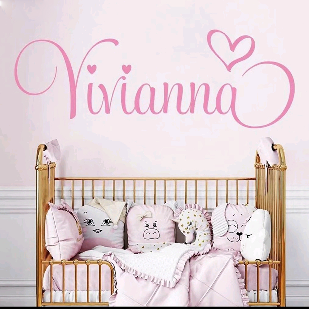 Baby Nursery Stickers - Personalised Name Wall Stickers for Kids