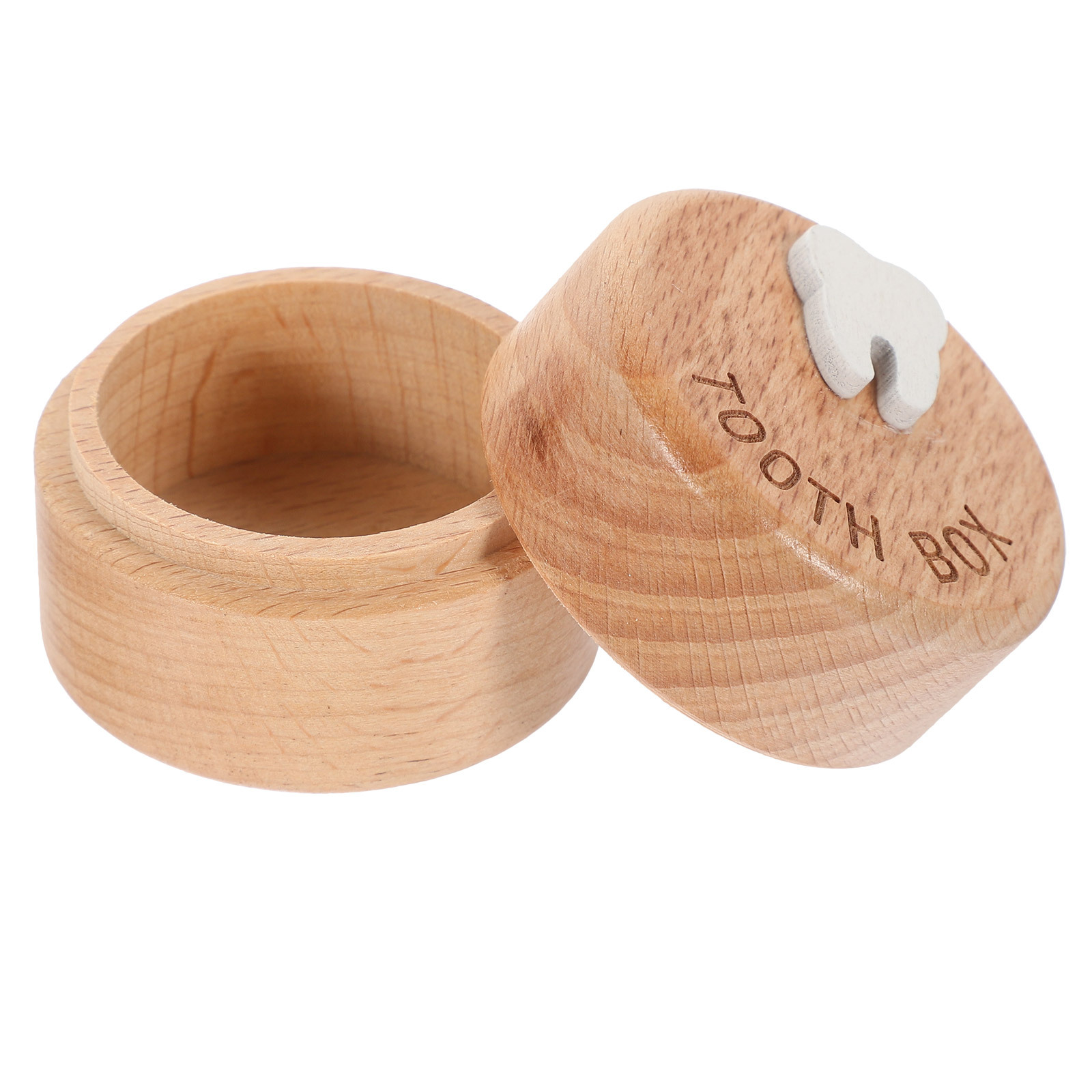 Baby Keepsake Box - Baby Tooth Holder Wooden Keepsake Box