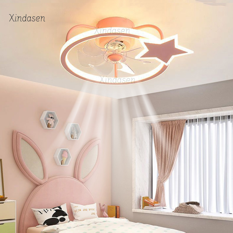 Baby Nursery Chandelier - Modern LED Ceiling Fan With Lights