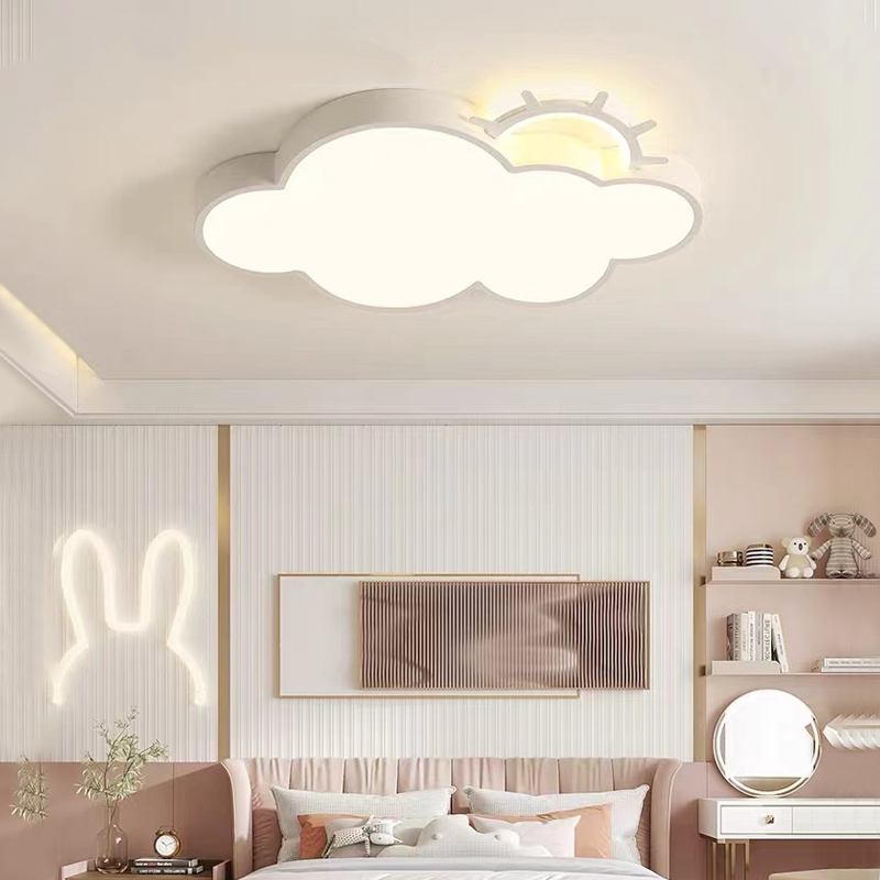 Baby Nursery Chandelier - LED White Cloud Ceiling Light For