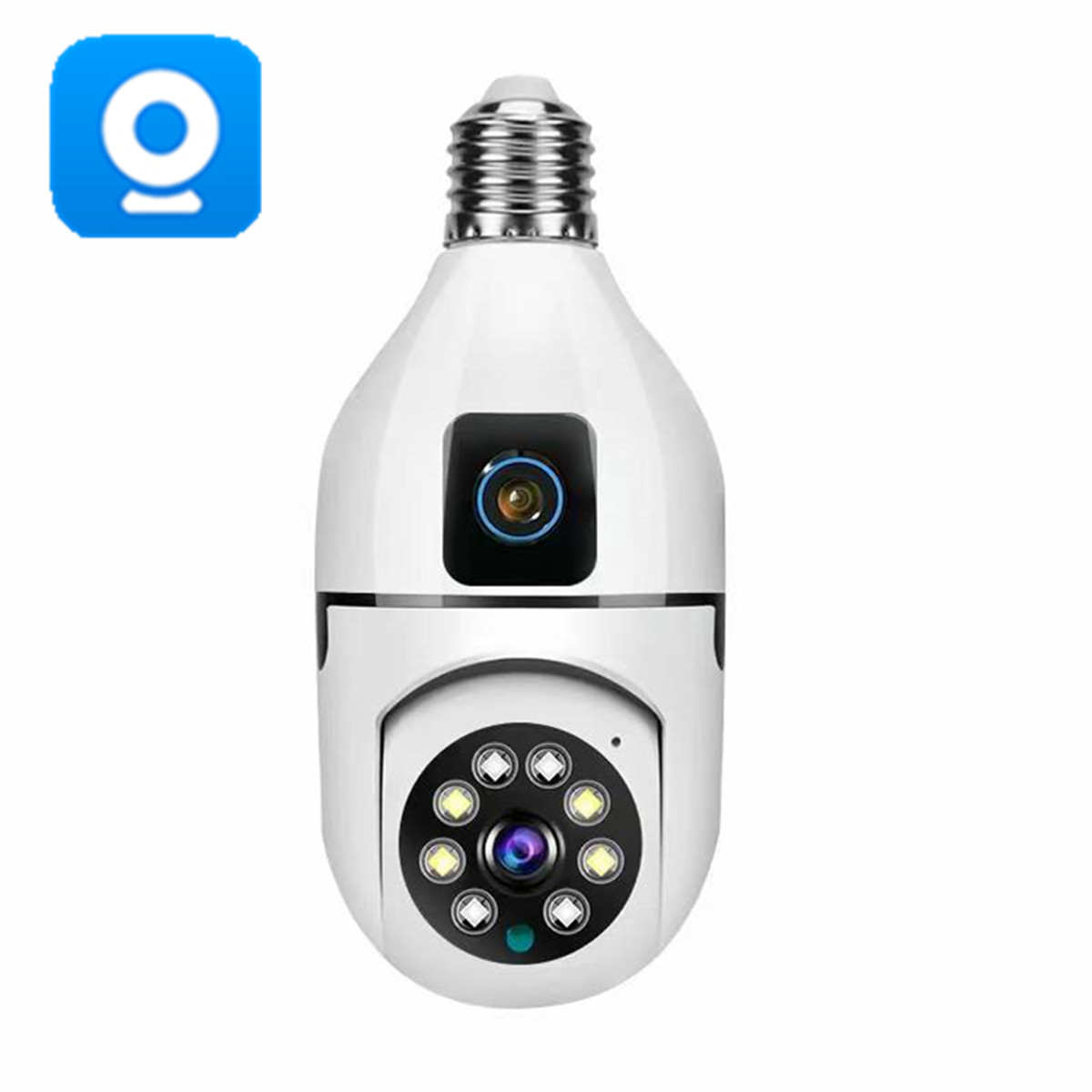 Baby Monitor Split Screen - 4MP V380/Yoosee Dual Lens E27 Lamp