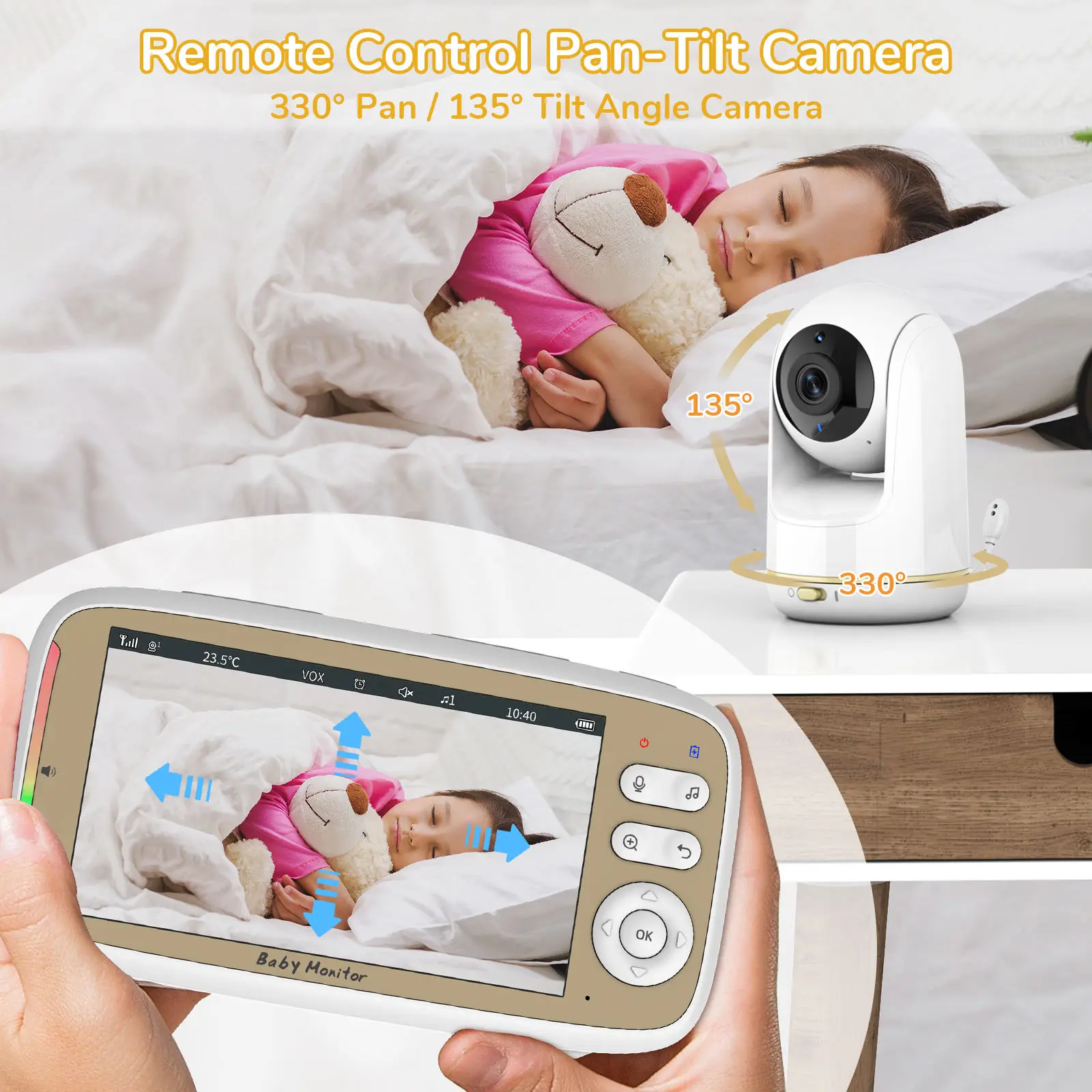 VB803 PRO Baby Monitor with 2p - Baby Monitor Split Screen บทวิจารณ์และราคา