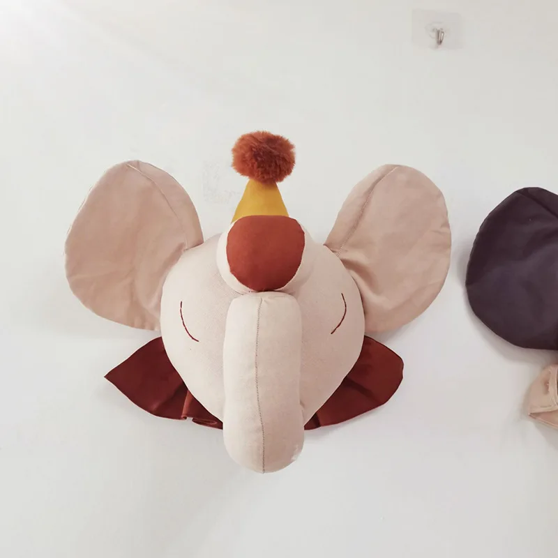 INS Cartoon Animals Head Wall  - Baby Nursery Hanging Decor บทวิจารณ์และราคา
