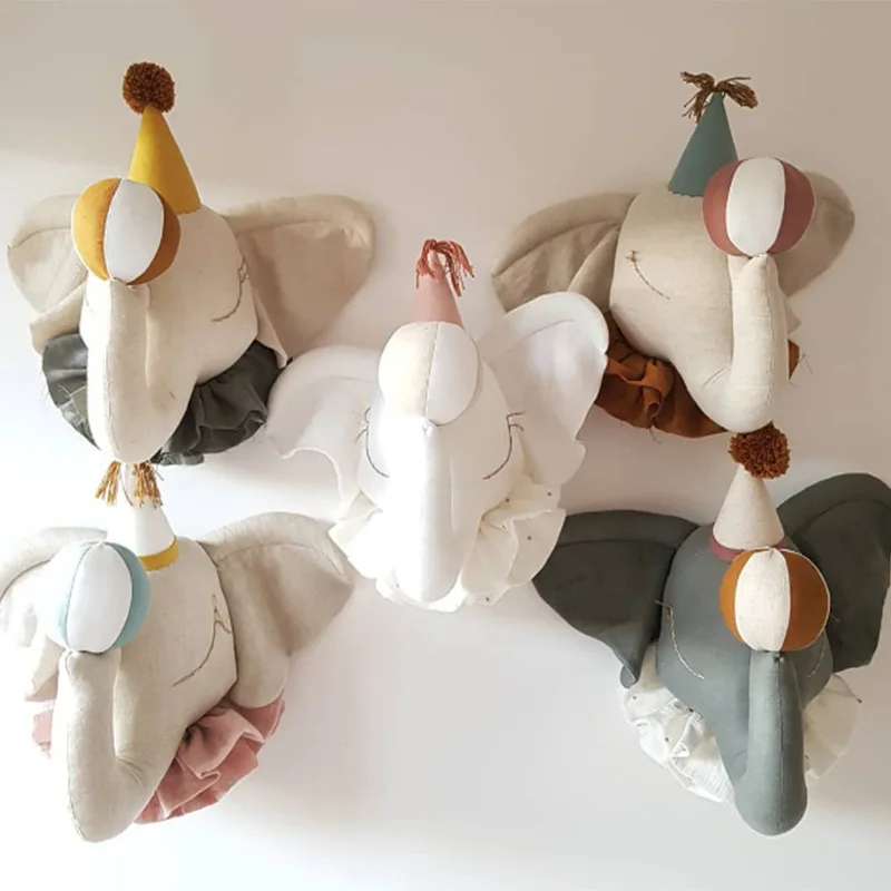 INS Cartoon Animals Head Wall  - Baby Nursery Hanging Decor บทวิจารณ์และราคา