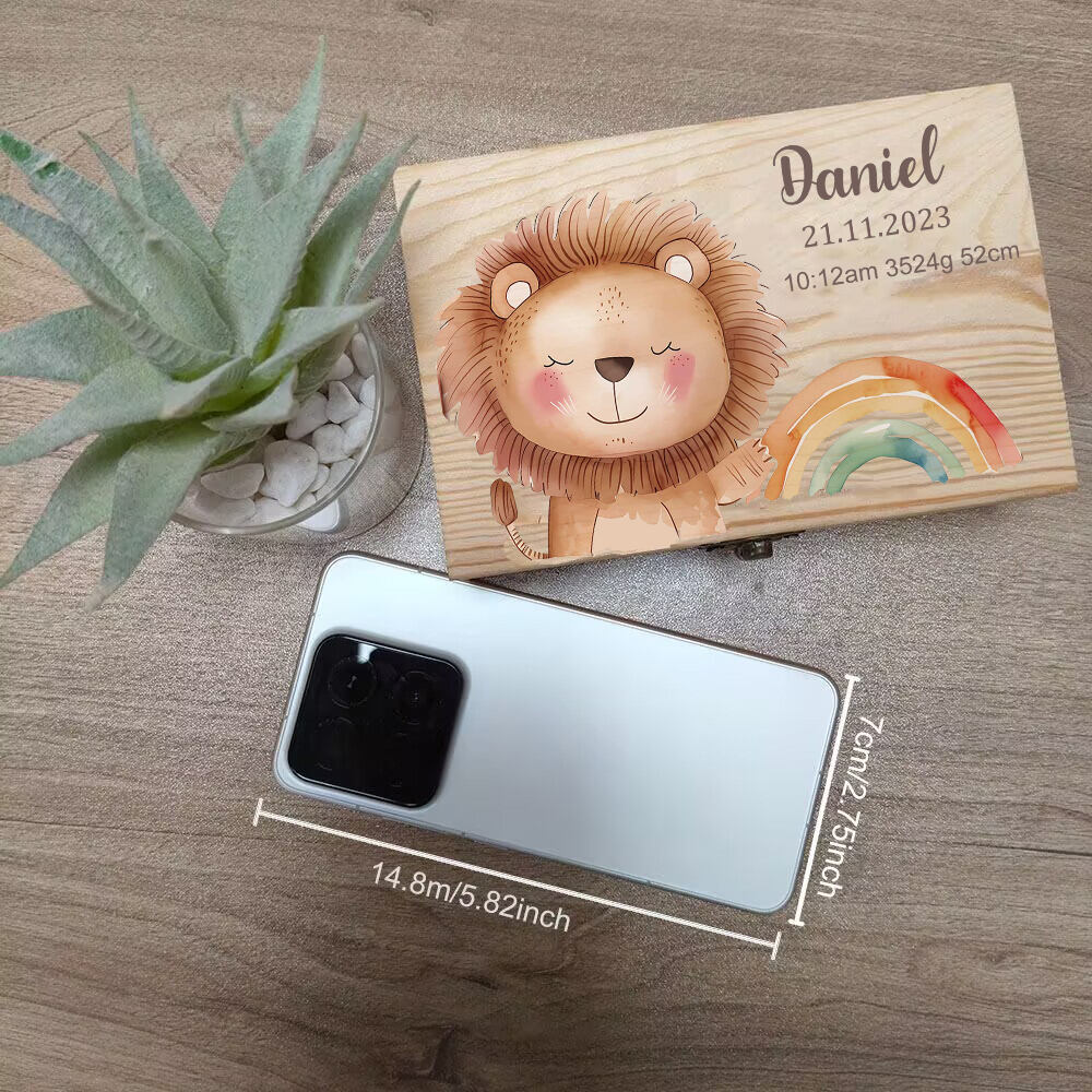 Personalized Baby Wooden Memor - Baby Keepsake Box บทวิจารณ์และราคา
