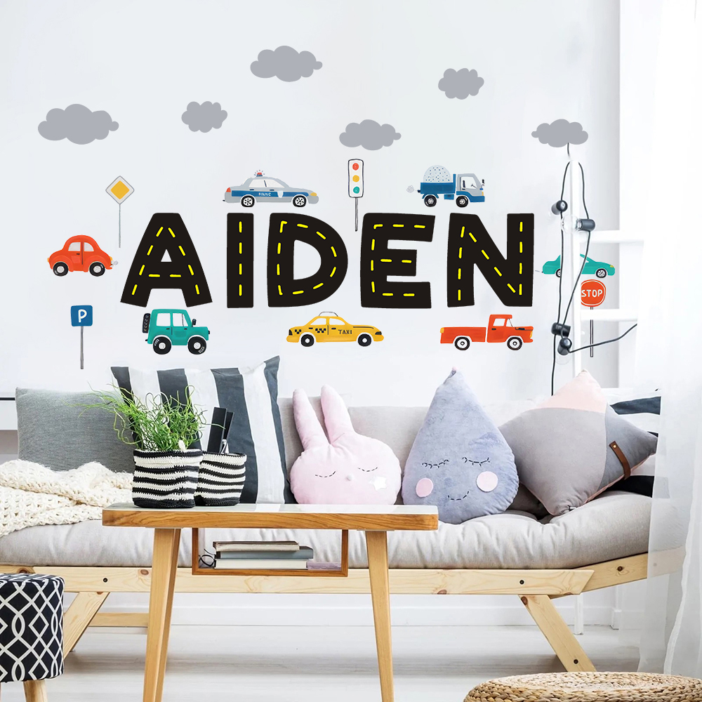 Custom Name Construction Vehic - Baby Nursery Stickers บทวิจารณ์และราคา