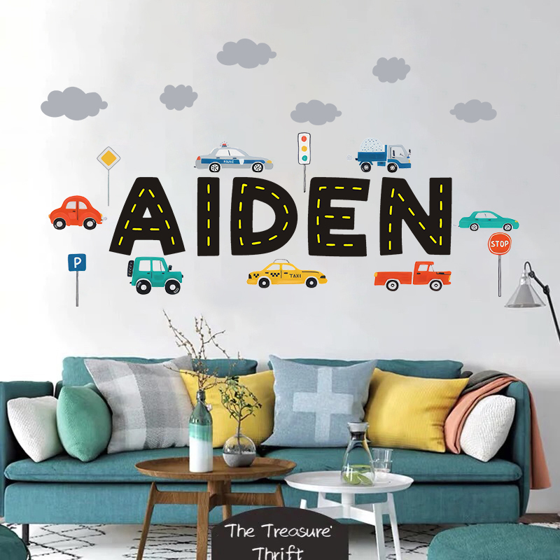 Custom Name Construction Vehic - Baby Nursery Stickers บทวิจารณ์และราคา