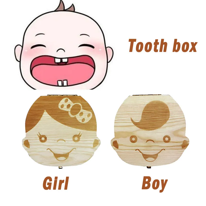 Baby Tooth Box Spanish/Dutch/F - Baby Keepsake Box บทวิจารณ์และราคา