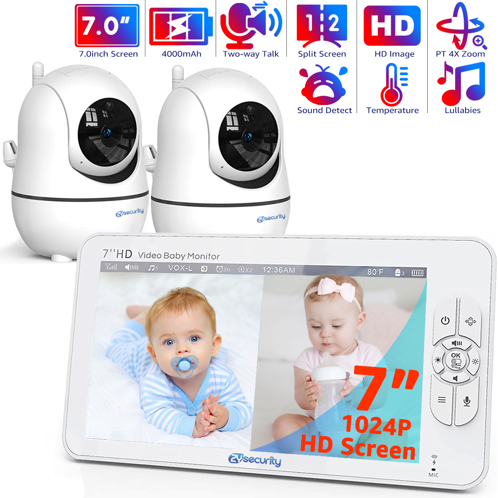 7.0 inch Video Baby Monitor HD - Baby Monitor Split Screen บทวิจารณ์และราคา