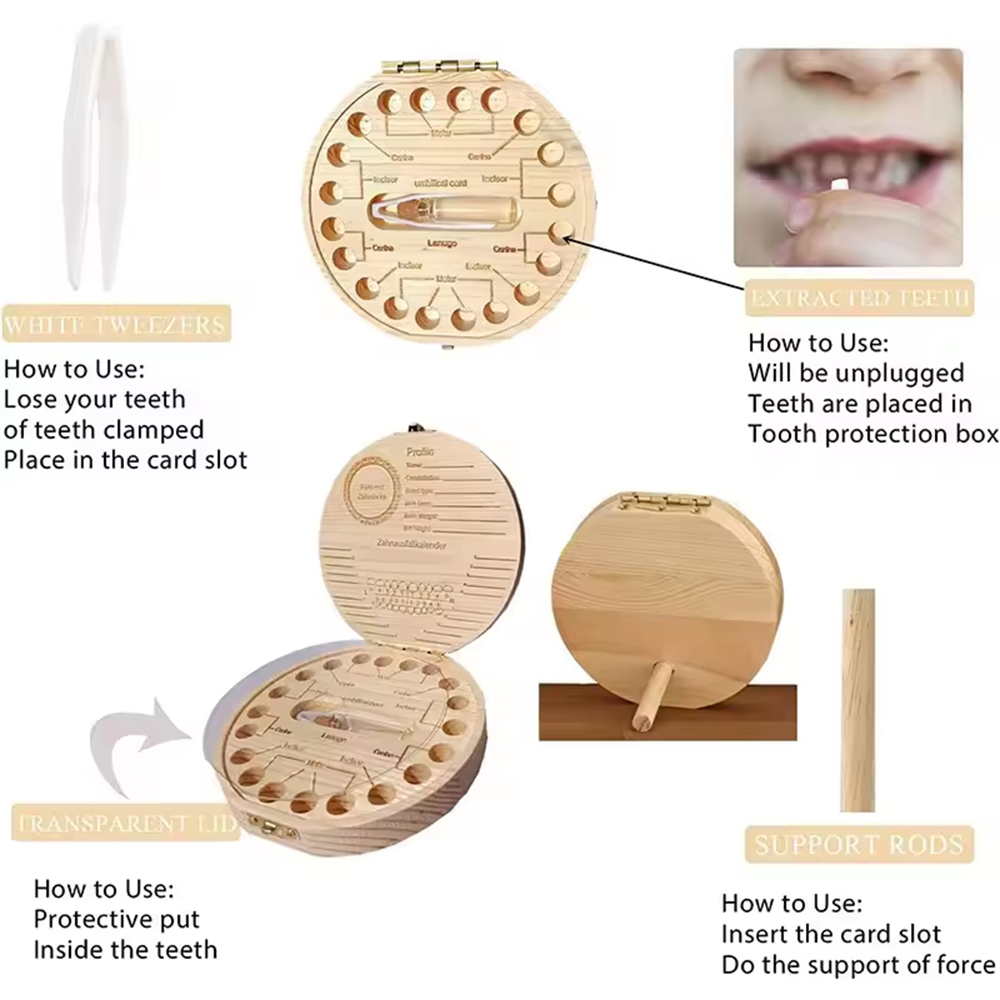 1PC Children's Milk Tooth Box  - Baby Keepsake Box บทวิจารณ์และราคา