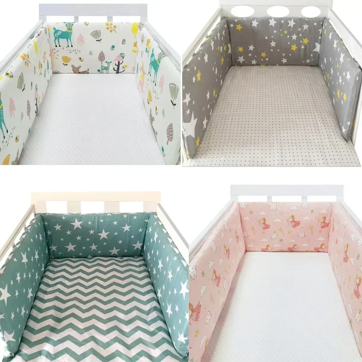 Baby Bed Bumpers Infant Cotton - Baby Nursery Cushion บทวิจารณ์และราคา