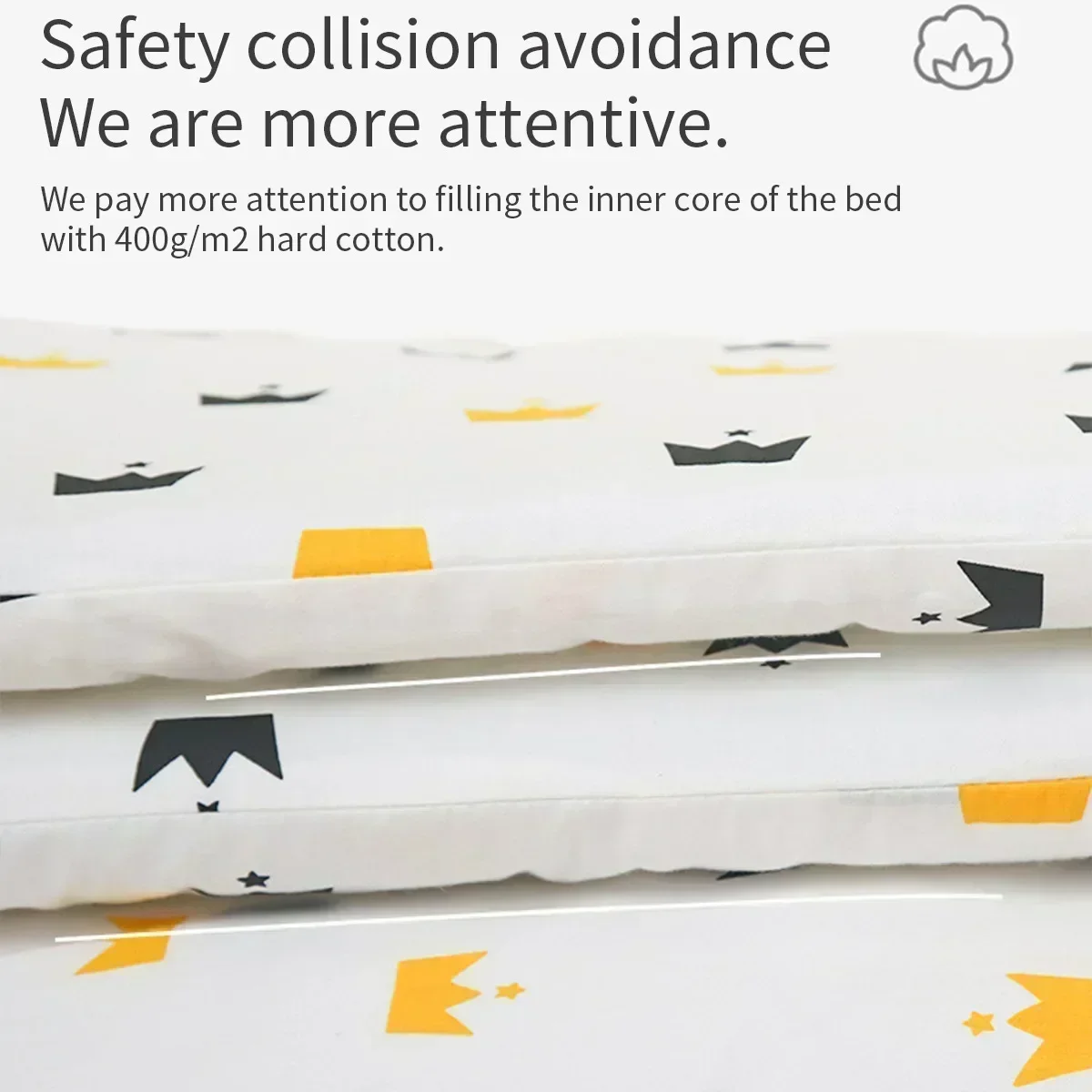 Baby Bed Bumpers Infant Cotton - Baby Nursery Cushion บทวิจารณ์และราคา