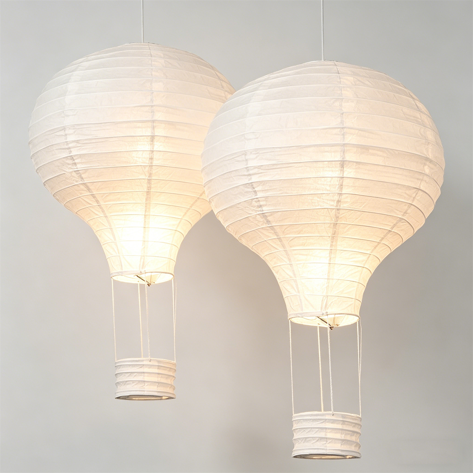 2Pcs 16‘’ White Hot Air Balloo - Baby Nursery Light Shade บทวิจารณ์และราคา