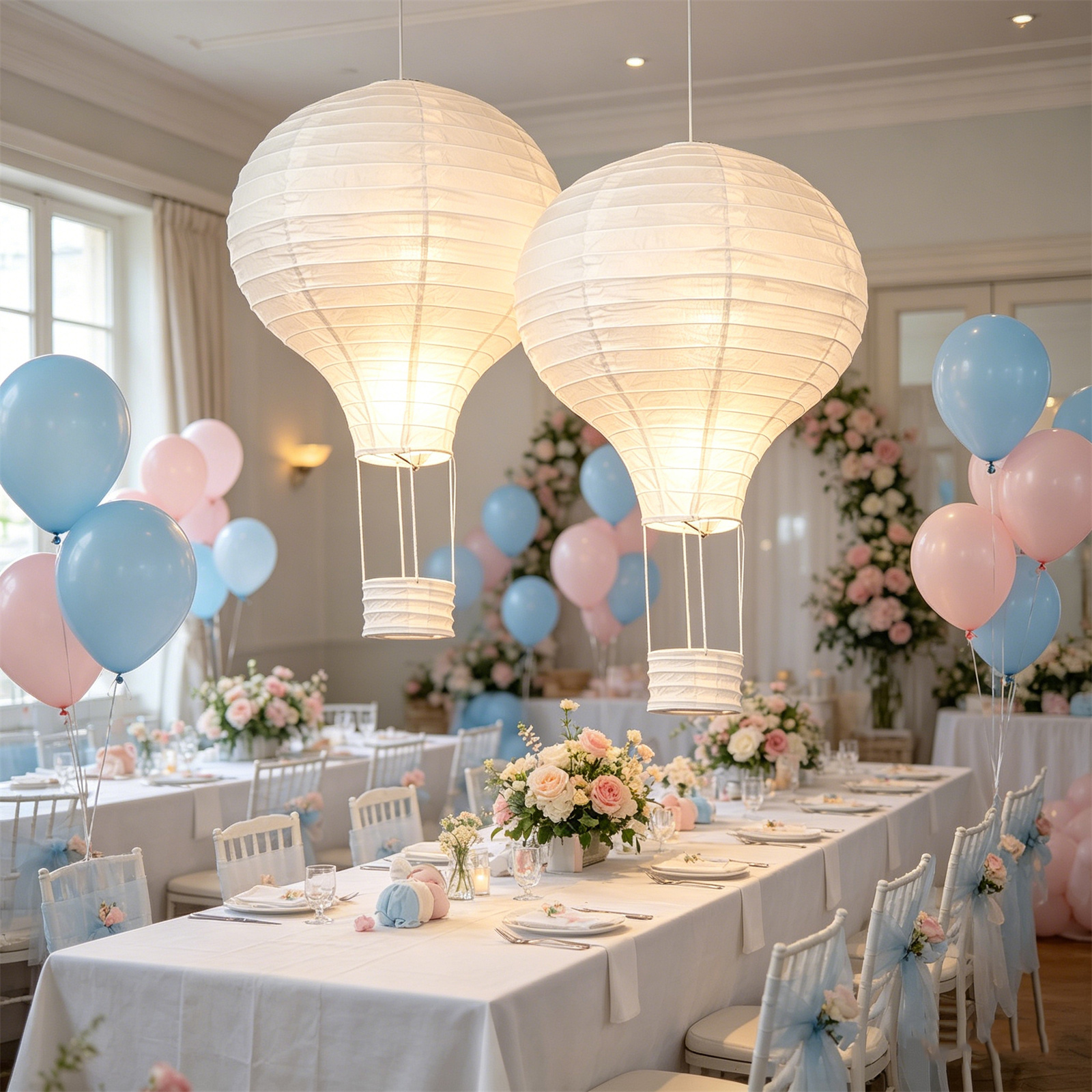 2Pcs 16‘’ White Hot Air Balloo - Baby Nursery Light Shade บทวิจารณ์และราคา