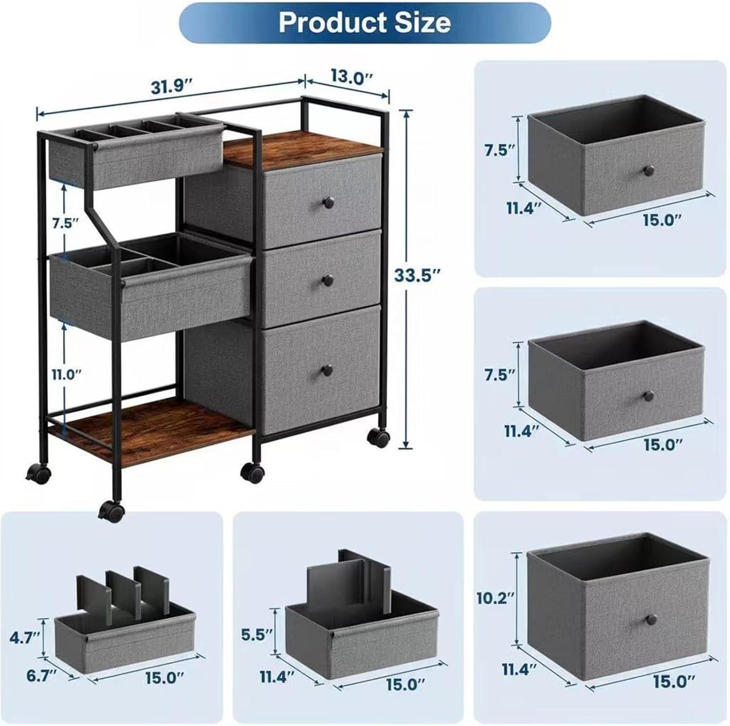 Baby Diaper Caddy Organizer an - Baby Nursery Utility Cart บทวิจารณ์และราคา