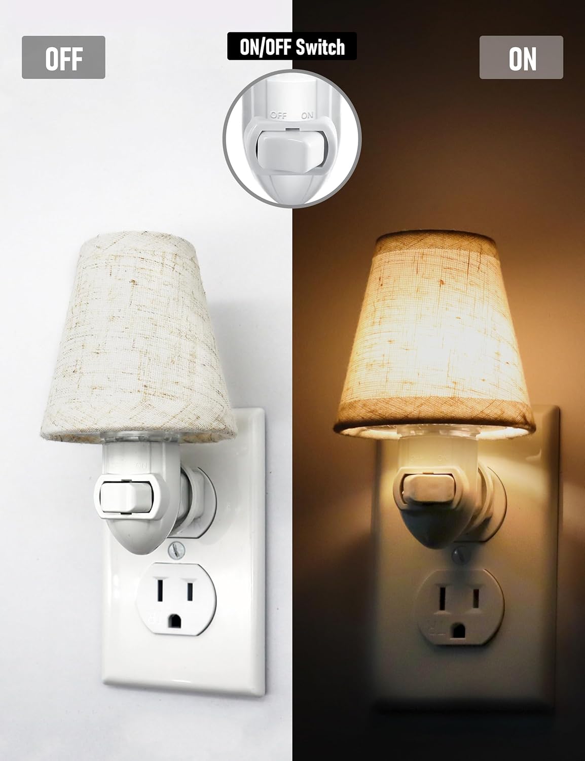 Vintage Plug in Night Light wi - Baby Nursery Light Shade บทวิจารณ์และราคา