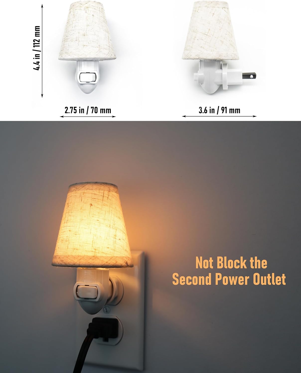 Vintage Plug in Night Light wi - Baby Nursery Light Shade บทวิจารณ์และราคา