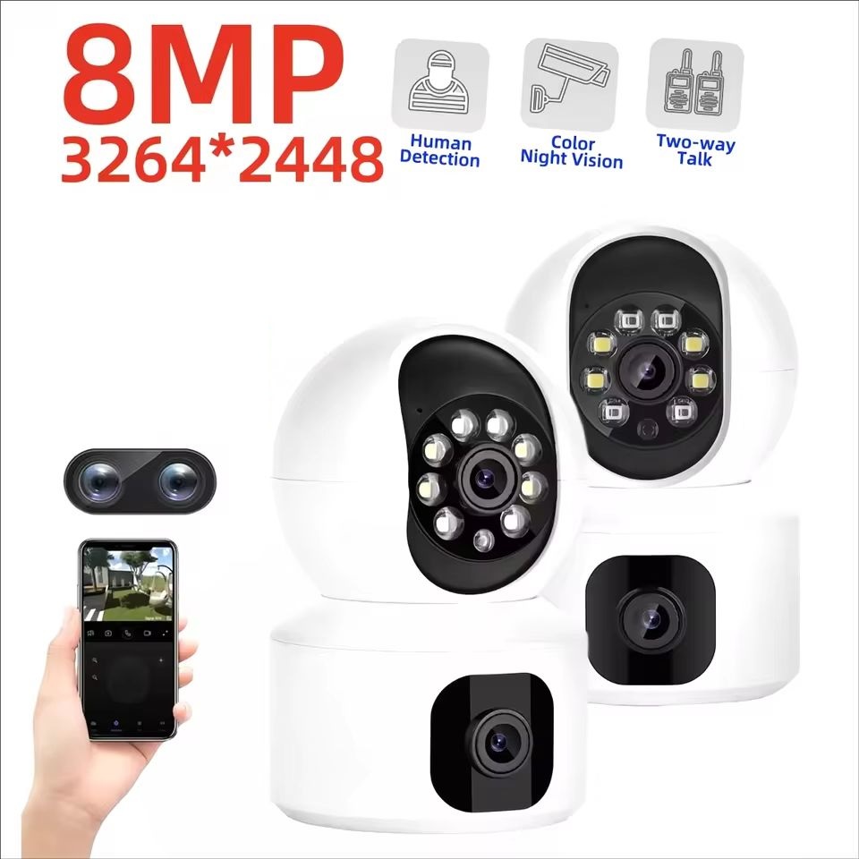 8MP WiFi IP Camera Dual Lens B - Baby Monitor Split Screen บทวิจารณ์และราคา
