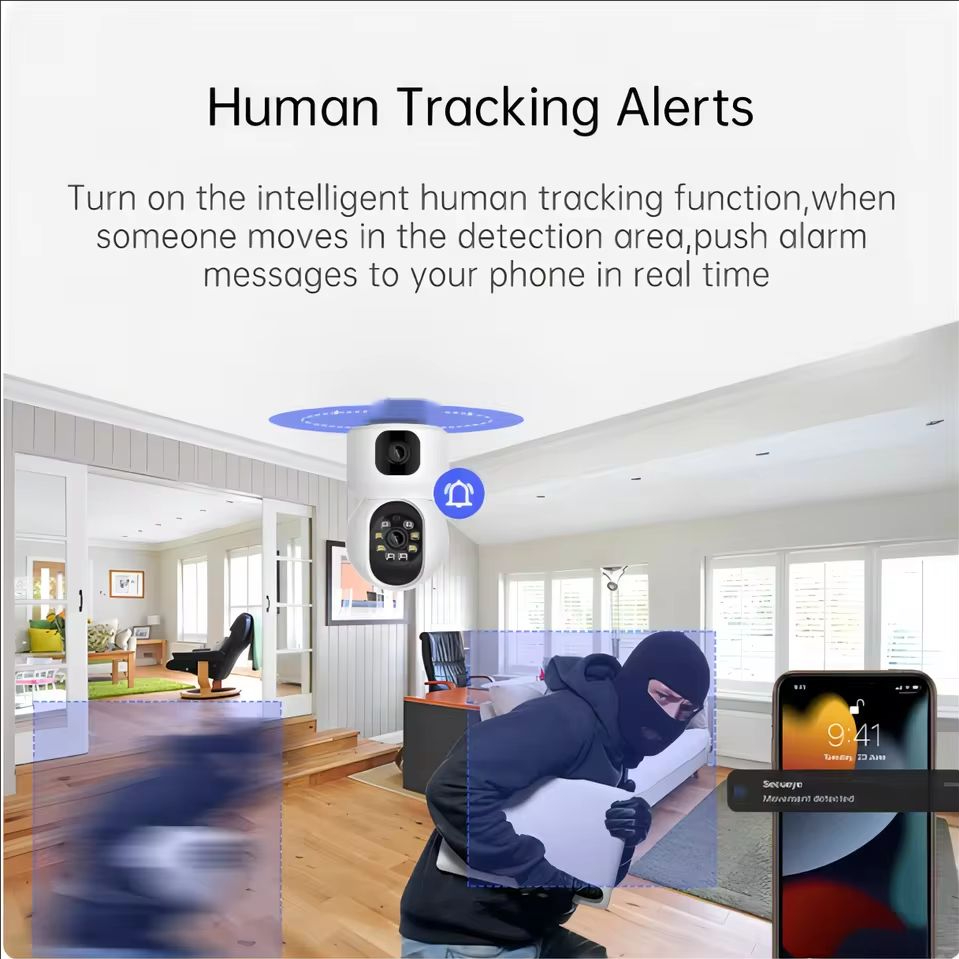 8MP WiFi IP Camera Dual Lens B - Baby Monitor Split Screen บทวิจารณ์และราคา