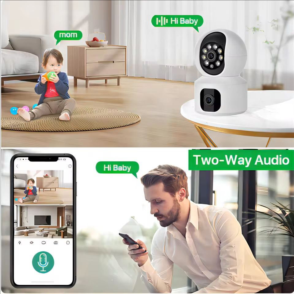 8MP WiFi IP Camera Dual Lens B - Baby Monitor Split Screen บทวิจารณ์และราคา