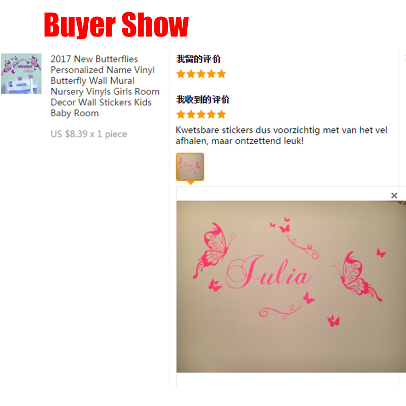 New Butterflies Personalized N - Baby Nursery Stickers บทวิจารณ์และราคา
