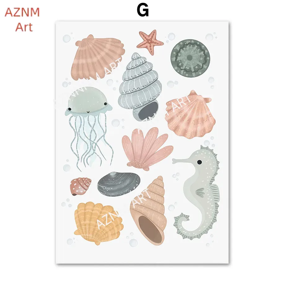 Under the Sea Nursery Wall Art - Baby Nursery Gender Neutral บทวิจารณ์และราคา