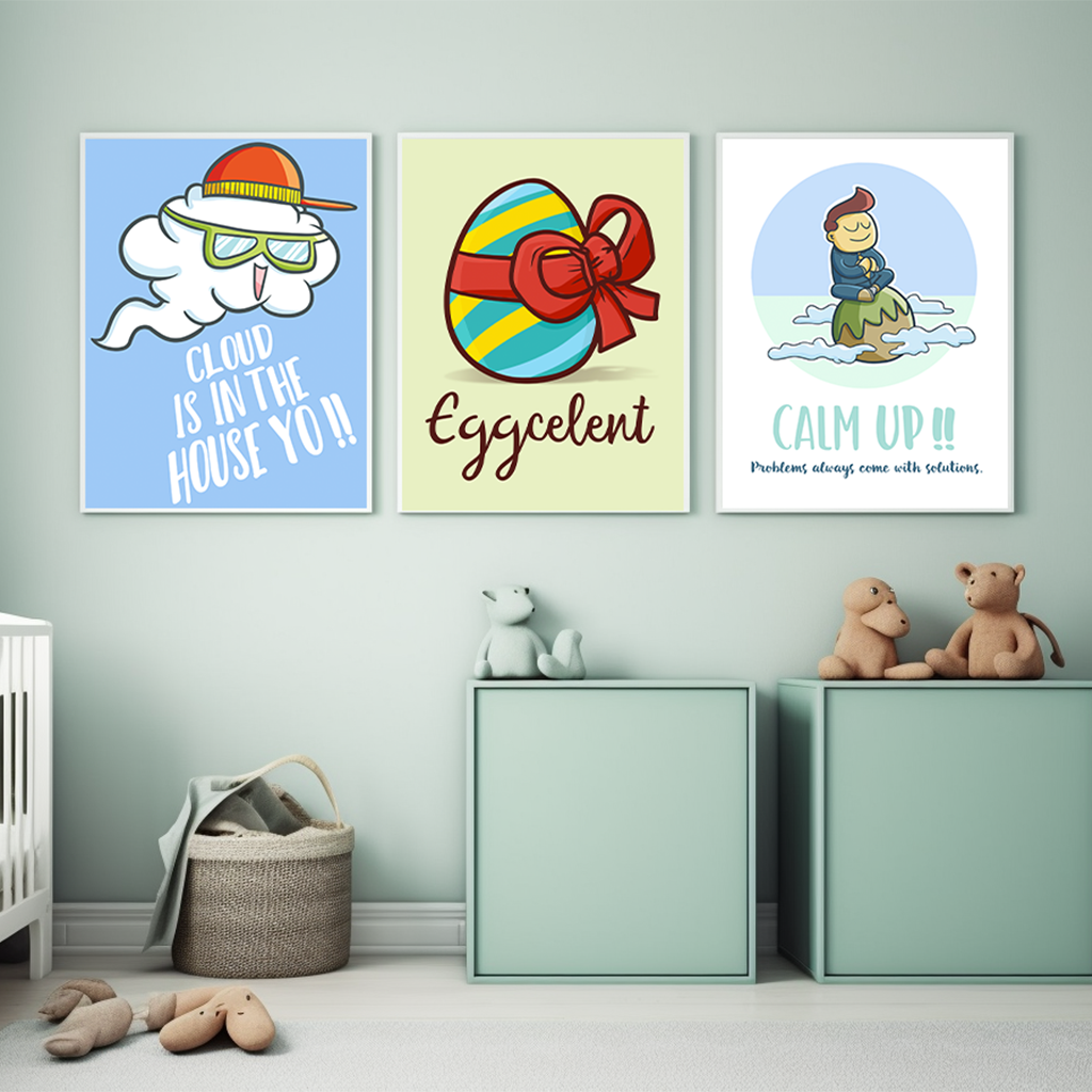 Cartoon Nursery Wall Art, Funn - Baby Nursery Quotes Wall Art บทวิจารณ์และราคา