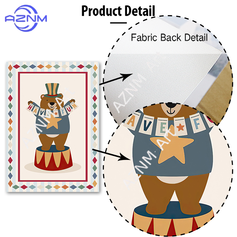Circus Bear Magician Dog Quote - Baby Nursery Quotes Wall Art บทวิจารณ์และราคา