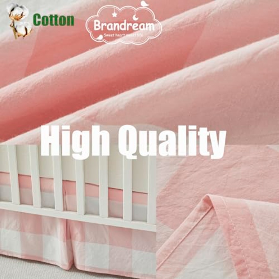 Crib Skirt Gingham Tailored Ba - Baby Nursery Gender Neutral บทวิจารณ์และราคา