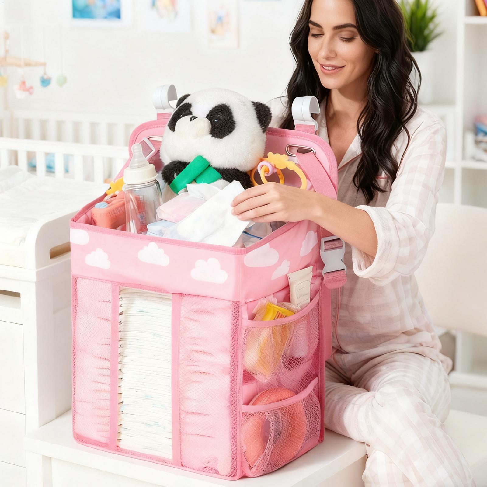 Crib Diaper Organizer Waterpro - Baby Nursery Storage บทวิจารณ์และราคา