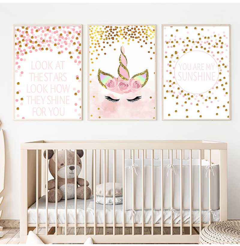 Decorative Picture Baby Girl B - Baby Nursery Quotes Wall Art บทวิจารณ์และราคา