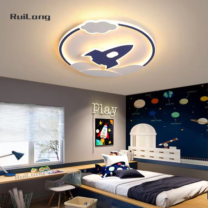 Cartoon Rocket Ceiling Lamp fo - Baby Nursery Chandelier บทวิจารณ์และราคา