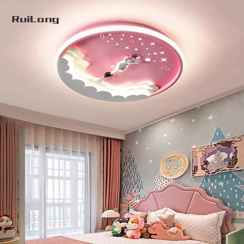 Cartoon Led Unicorn Ceiling La - Baby Nursery Chandelier บทวิจารณ์และราคา