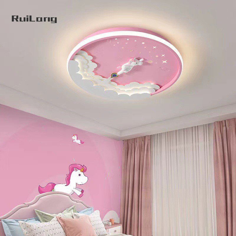 Cartoon Led Unicorn Ceiling La - Baby Nursery Chandelier บทวิจารณ์และราคา