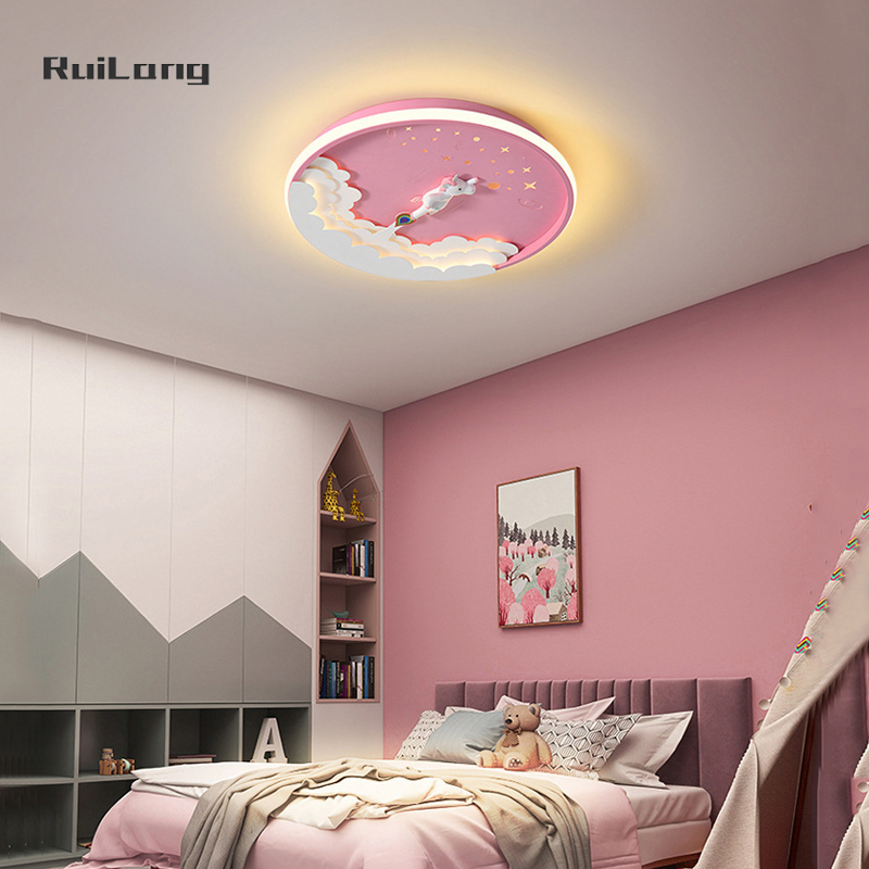 Cartoon Led Unicorn Ceiling La - Baby Nursery Chandelier บทวิจารณ์และราคา