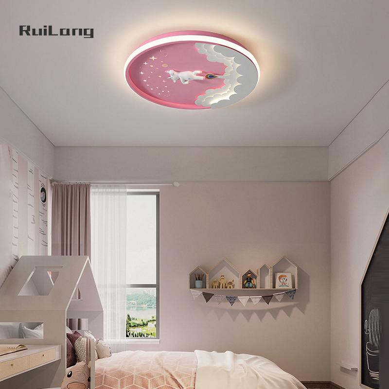Cartoon Led Unicorn Ceiling La - Baby Nursery Chandelier บทวิจารณ์และราคา