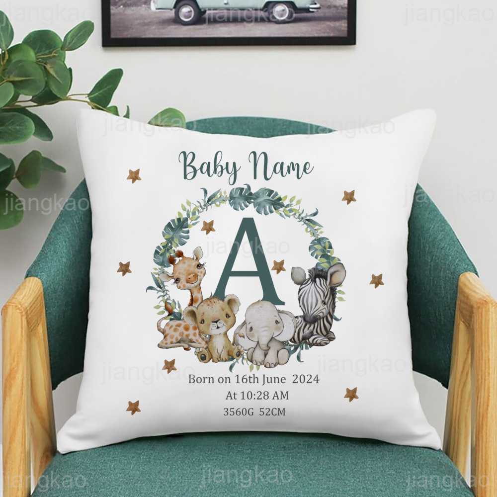 Personalized Safari Animal wit - Baby Nursery Cushion บทวิจารณ์และราคา