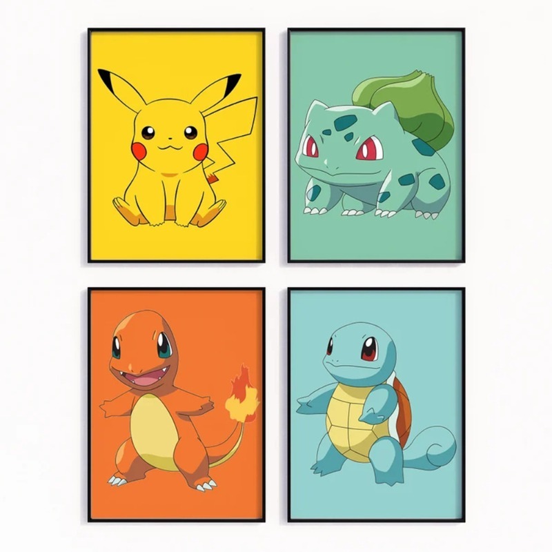 Cartoon Anime Poster Pokemon P - Baby Nursery Hanging Decor บทวิจารณ์และราคา