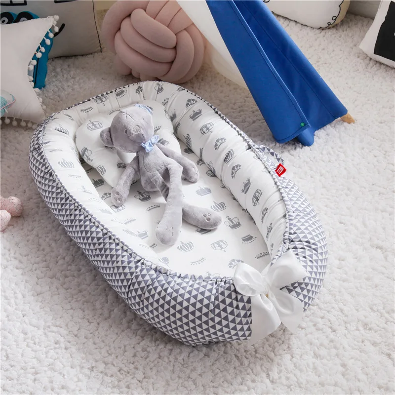 85*50cm Baby Nest Bed with Pil - Baby Nursery Cushion บทวิจารณ์และราคา