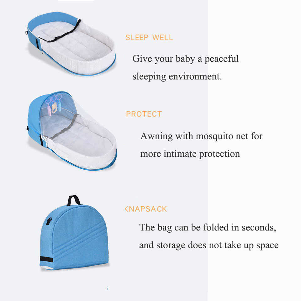 Portable Travel Baby Crib Fold - Baby Nursery Glider บทวิจารณ์และราคา