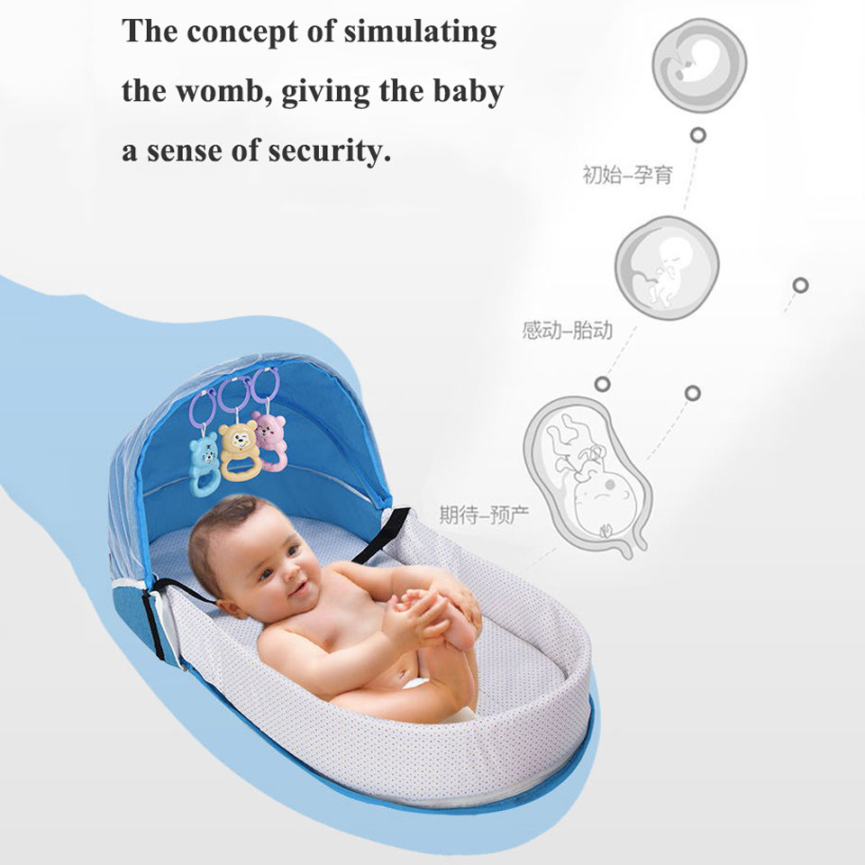 Portable Travel Baby Crib Fold - Baby Nursery Glider บทวิจารณ์และราคา