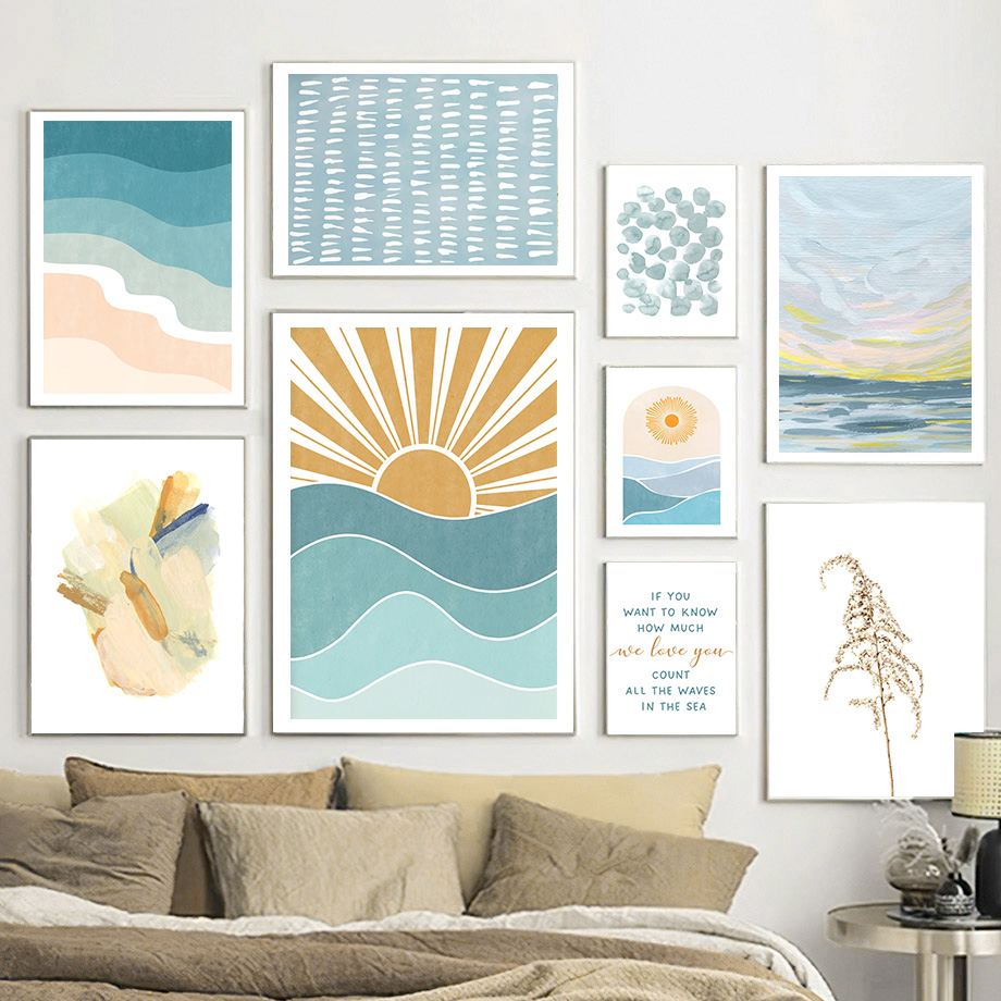 Sunrise Sunset Beach Ocean Quo - Baby Nursery Quotes Wall Art บทวิจารณ์และราคา