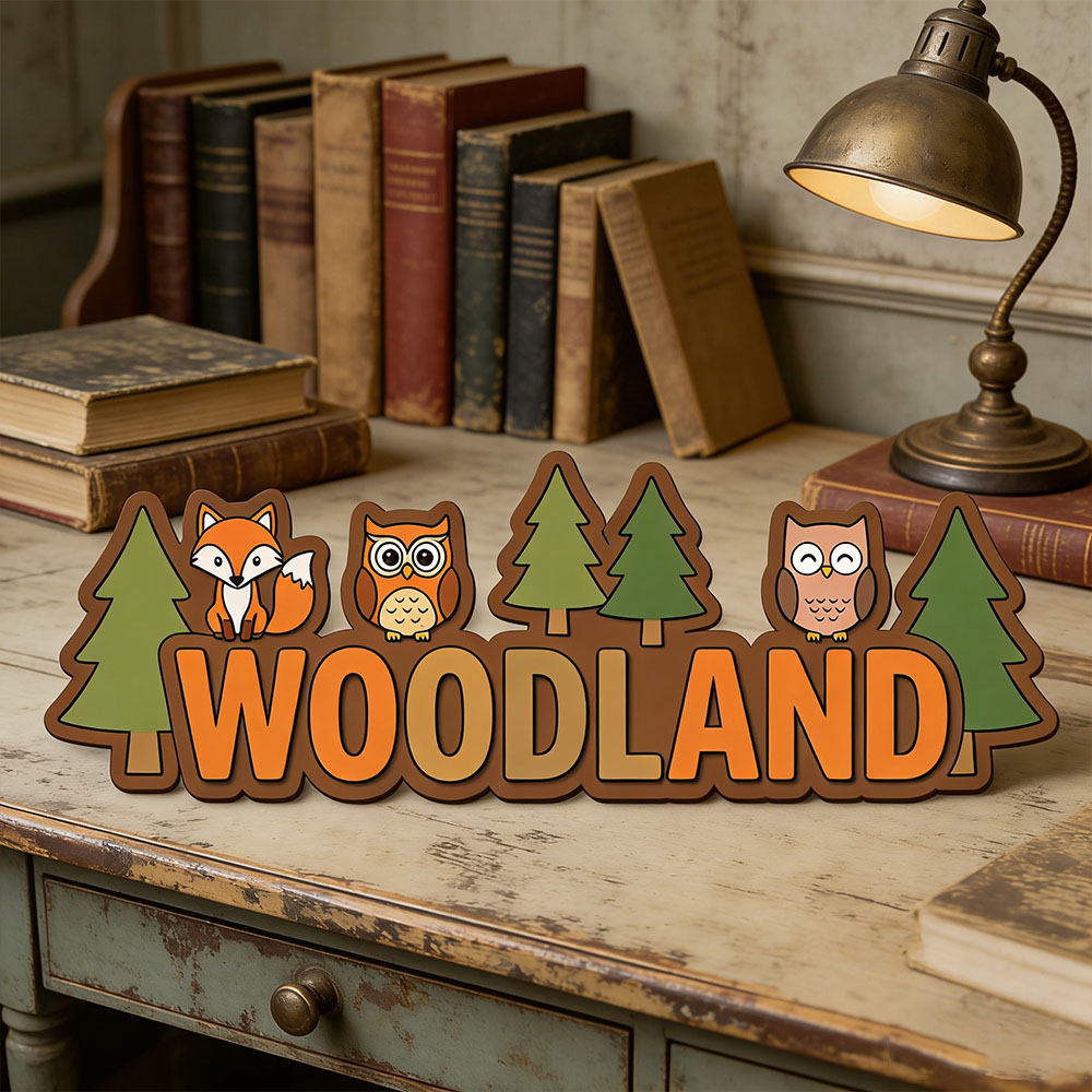 Custom Woodland Fox Owl Name D - Baby Nursery Forest Theme บทวิจารณ์และราคา