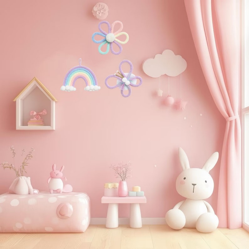 Nordic Rainbow Daisy Flower  B - Baby Nursery Hanging Decor บทวิจารณ์และราคา
