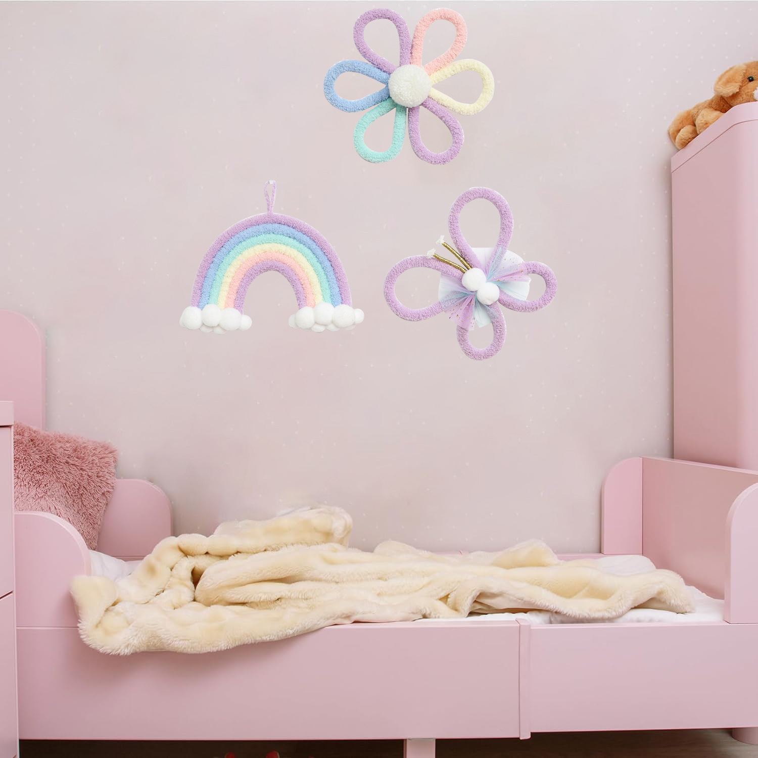 Nordic Rainbow Daisy Flower  B - Baby Nursery Hanging Decor บทวิจารณ์และราคา