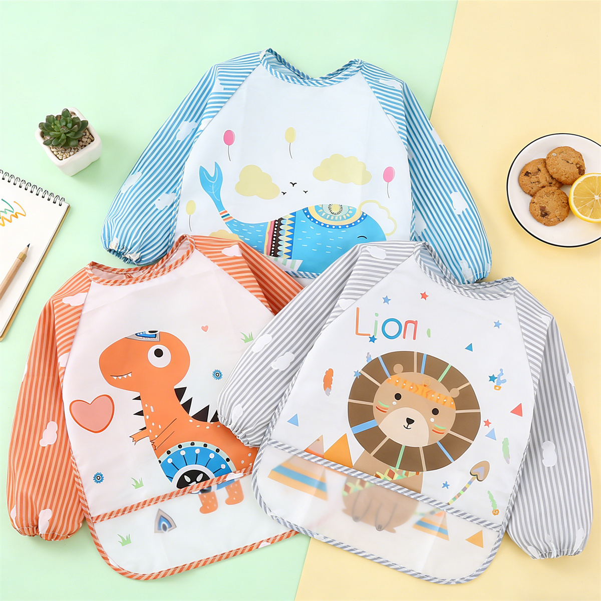 2pcs Waterproof Full Sleeve Ba - Baby Nursery Accessories บทวิจารณ์และราคา