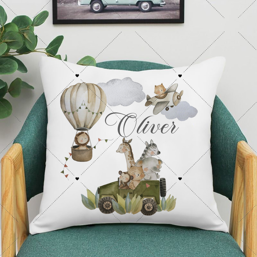 Personalised Woodland Animal P - Baby Nursery Cushion บทวิจารณ์และราคา