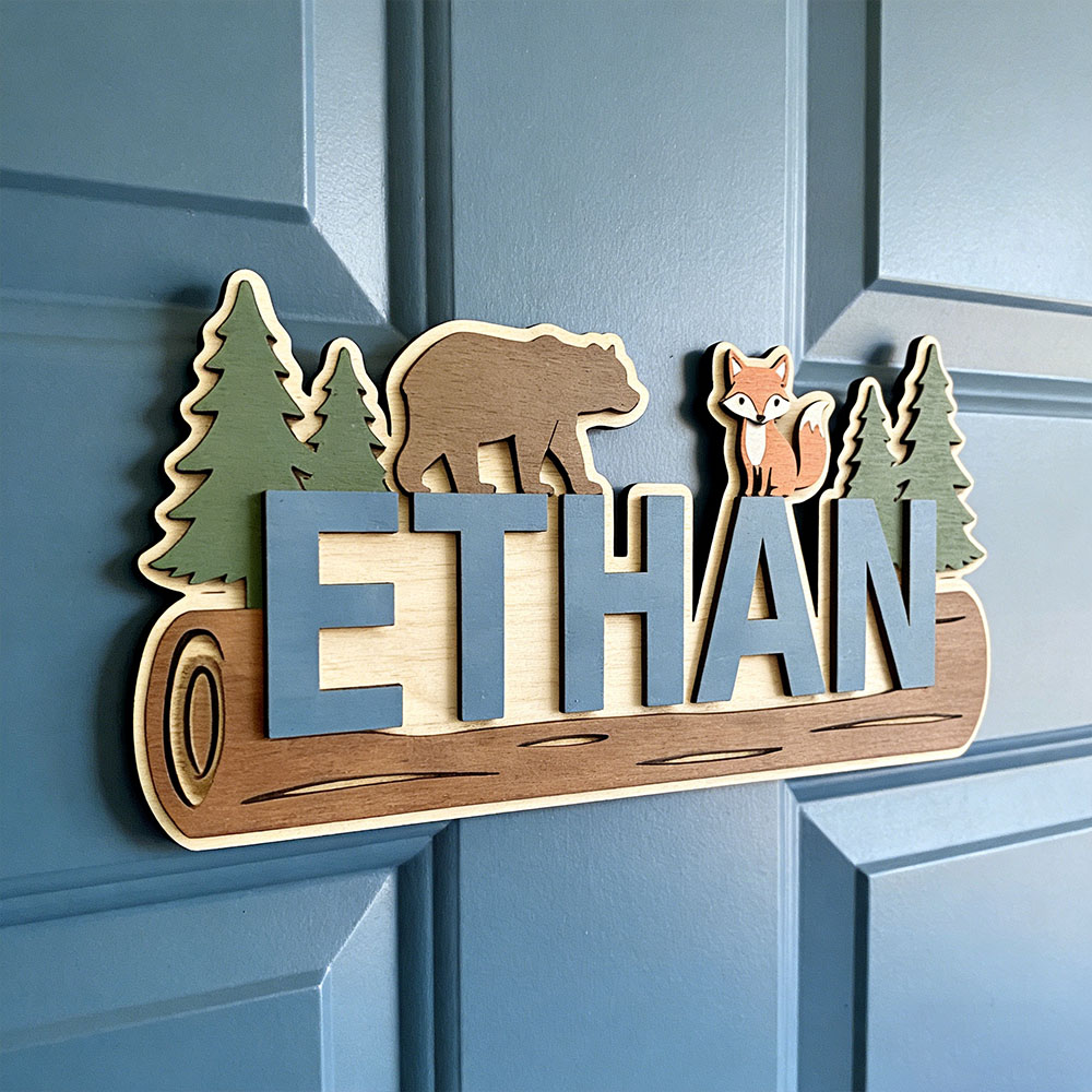 Woodland Forest Animal Persona - Baby Nursery Artwork บทวิจารณ์และราคา